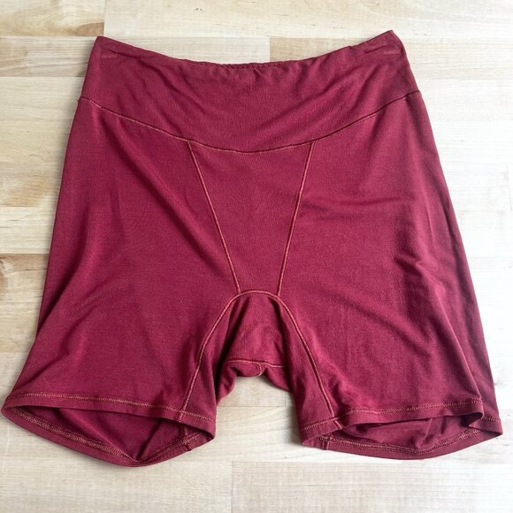 Lululemon UnderEase Super High-Rise Shortie Shorts Brown Stretch Women's Size XS - Picture 1 of 9